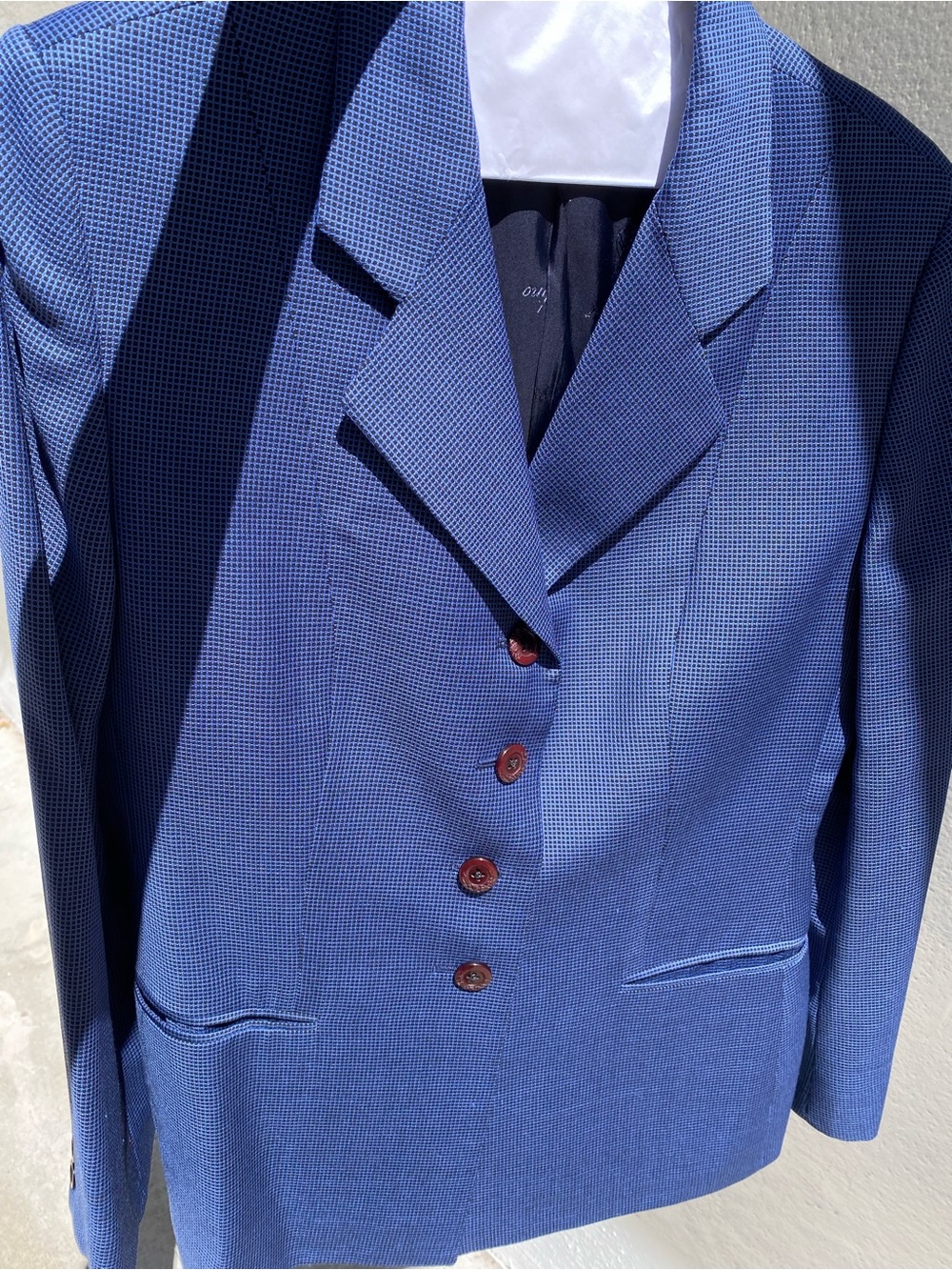 RARE Men's Stunning Blue Tailored Italian silk blazer Barcelino by Belvest